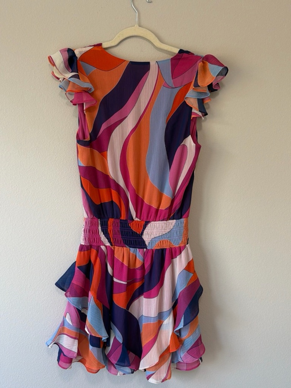 Ramy Brook Multicolor Abstract Ruffle Mini Dress - Picture 2 of 2